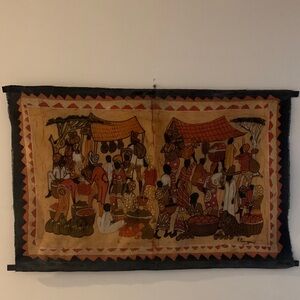 Authentic Vintage mudcloth painting called Bogolanfini